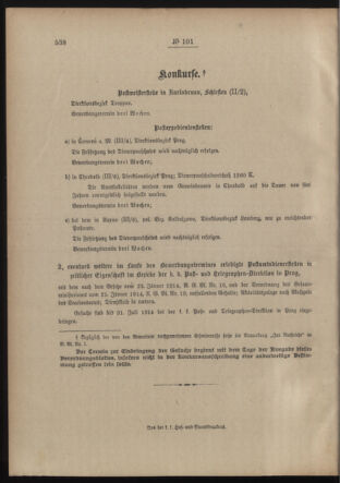 Post- und Telegraphen-Verordnungsblatt für das Verwaltungsgebiet des K.-K. Handelsministeriums 19140707 Seite: 4