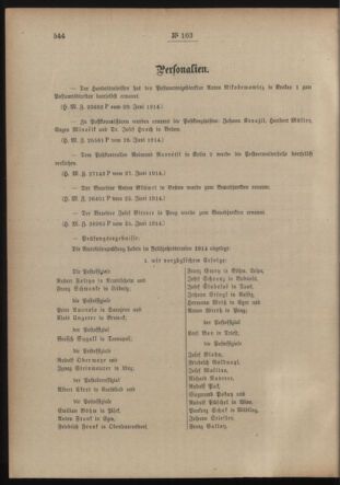 Post- und Telegraphen-Verordnungsblatt für das Verwaltungsgebiet des K.-K. Handelsministeriums 19140709 Seite: 2