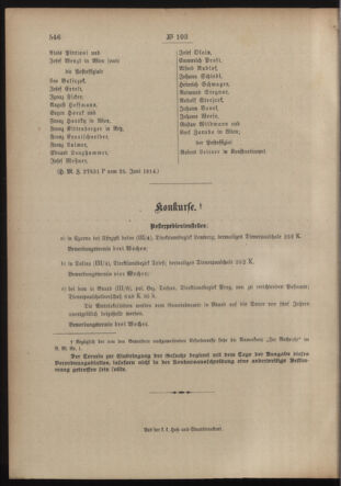 Post- und Telegraphen-Verordnungsblatt für das Verwaltungsgebiet des K.-K. Handelsministeriums 19140709 Seite: 4