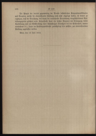 Post- und Telegraphen-Verordnungsblatt für das Verwaltungsgebiet des K.-K. Handelsministeriums 19140718 Seite: 12