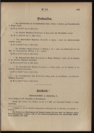 Post- und Telegraphen-Verordnungsblatt für das Verwaltungsgebiet des K.-K. Handelsministeriums 19140720 Seite: 3