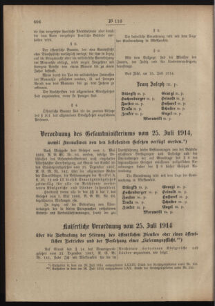 Post- und Telegraphen-Verordnungsblatt für das Verwaltungsgebiet des K.-K. Handelsministeriums 19140731 Seite: 2