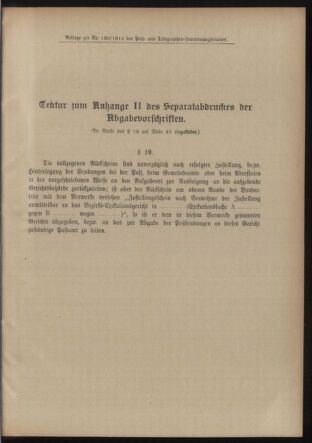 Post- und Telegraphen-Verordnungsblatt für das Verwaltungsgebiet des K.-K. Handelsministeriums 19140903 Seite: 11