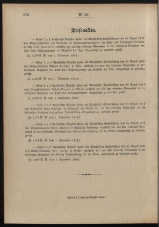 Post- und Telegraphen-Verordnungsblatt für das Verwaltungsgebiet des K.-K. Handelsministeriums 19140907 Seite: 4