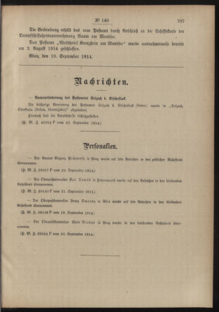 Post- und Telegraphen-Verordnungsblatt für das Verwaltungsgebiet des K.-K. Handelsministeriums 19140925 Seite: 3