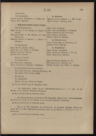 Post- und Telegraphen-Verordnungsblatt für das Verwaltungsgebiet des K.-K. Handelsministeriums 19141003 Seite: 3