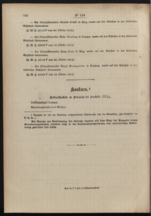 Post- und Telegraphen-Verordnungsblatt für das Verwaltungsgebiet des K.-K. Handelsministeriums 19141024 Seite: 4