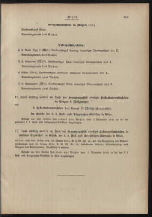 Post- und Telegraphen-Verordnungsblatt für das Verwaltungsgebiet des K.-K. Handelsministeriums 19141104 Seite: 3