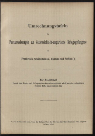 Post- und Telegraphen-Verordnungsblatt für das Verwaltungsgebiet des K.-K. Handelsministeriums 19141128 Seite: 5