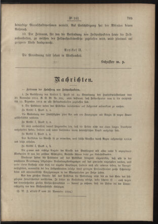 Post- und Telegraphen-Verordnungsblatt für das Verwaltungsgebiet des K.-K. Handelsministeriums 19141207 Seite: 3