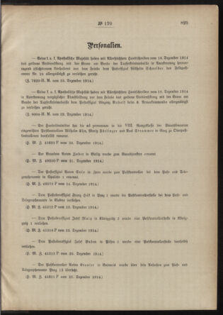 Post- und Telegraphen-Verordnungsblatt für das Verwaltungsgebiet des K.-K. Handelsministeriums 19141231 Seite: 3