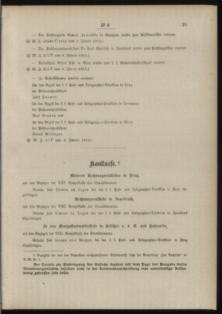 Post- und Telegraphen-Verordnungsblatt für das Verwaltungsgebiet des K.-K. Handelsministeriums 19150114 Seite: 3