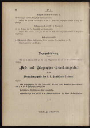 Post- und Telegraphen-Verordnungsblatt für das Verwaltungsgebiet des K.-K. Handelsministeriums 19150114 Seite: 4