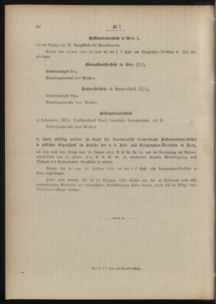 Post- und Telegraphen-Verordnungsblatt für das Verwaltungsgebiet des K.-K. Handelsministeriums 19150120 Seite: 4