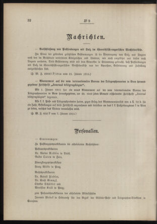 Post- und Telegraphen-Verordnungsblatt für das Verwaltungsgebiet des K.-K. Handelsministeriums 19150127 Seite: 2