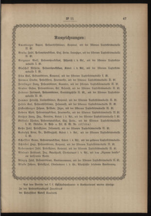 Post- und Telegraphen-Verordnungsblatt für das Verwaltungsgebiet des K.-K. Handelsministeriums 19150129 Seite: 7