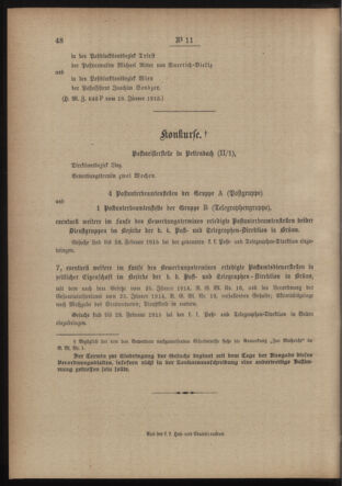 Post- und Telegraphen-Verordnungsblatt für das Verwaltungsgebiet des K.-K. Handelsministeriums 19150129 Seite: 8