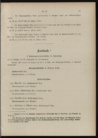 Post- und Telegraphen-Verordnungsblatt für das Verwaltungsgebiet des K.-K. Handelsministeriums 19150130 Seite: 3