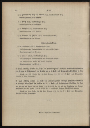 Post- und Telegraphen-Verordnungsblatt für das Verwaltungsgebiet des K.-K. Handelsministeriums 19150130 Seite: 4