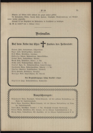 Post- und Telegraphen-Verordnungsblatt für das Verwaltungsgebiet des K.-K. Handelsministeriums 19150210 Seite: 3