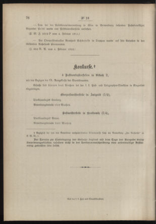 Post- und Telegraphen-Verordnungsblatt für das Verwaltungsgebiet des K.-K. Handelsministeriums 19150210 Seite: 4