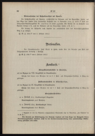 Post- und Telegraphen-Verordnungsblatt für das Verwaltungsgebiet des K.-K. Handelsministeriums 19150212 Seite: 2