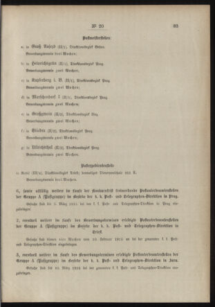 Post- und Telegraphen-Verordnungsblatt für das Verwaltungsgebiet des K.-K. Handelsministeriums 19150212 Seite: 3