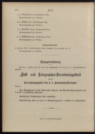 Post- und Telegraphen-Verordnungsblatt für das Verwaltungsgebiet des K.-K. Handelsministeriums 19150219 Seite: 4