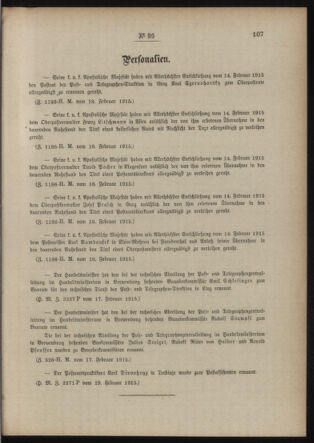 Post- und Telegraphen-Verordnungsblatt für das Verwaltungsgebiet des K.-K. Handelsministeriums 19150225 Seite: 3