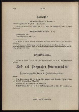 Post- und Telegraphen-Verordnungsblatt für das Verwaltungsgebiet des K.-K. Handelsministeriums 19150225 Seite: 4