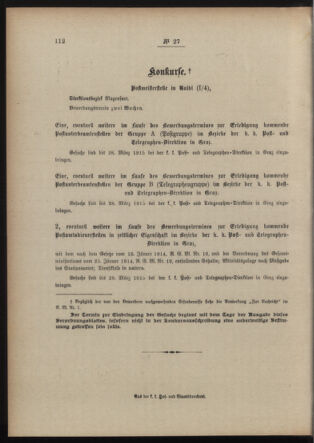 Post- und Telegraphen-Verordnungsblatt für das Verwaltungsgebiet des K.-K. Handelsministeriums 19150227 Seite: 4