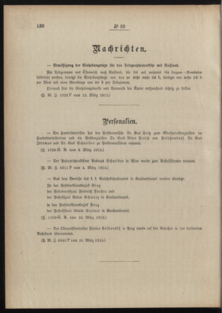 Post- und Telegraphen-Verordnungsblatt für das Verwaltungsgebiet des K.-K. Handelsministeriums 19150316 Seite: 2