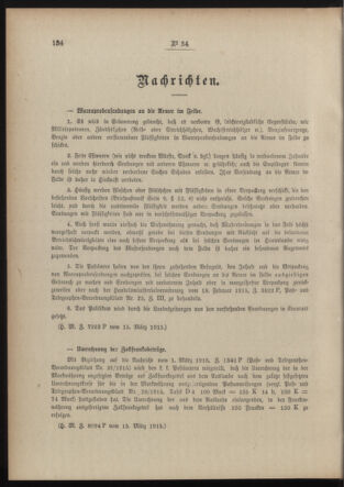 Post- und Telegraphen-Verordnungsblatt für das Verwaltungsgebiet des K.-K. Handelsministeriums 19150318 Seite: 2