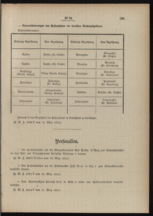 Post- und Telegraphen-Verordnungsblatt für das Verwaltungsgebiet des K.-K. Handelsministeriums 19150318 Seite: 3