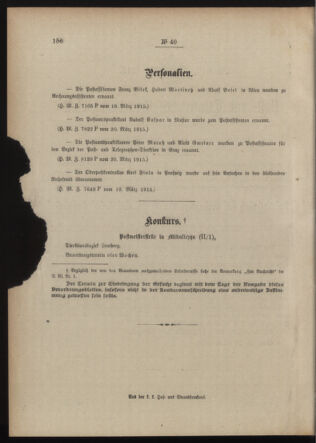 Post- und Telegraphen-Verordnungsblatt für das Verwaltungsgebiet des K.-K. Handelsministeriums 19150327 Seite: 6