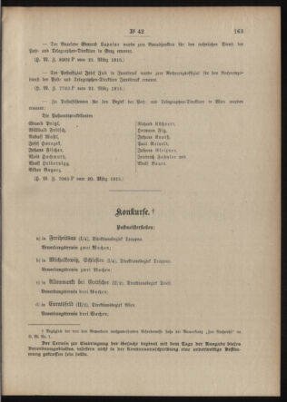 Post- und Telegraphen-Verordnungsblatt für das Verwaltungsgebiet des K.-K. Handelsministeriums 19150401 Seite: 3