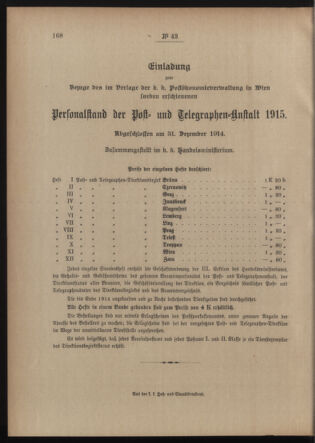 Post- und Telegraphen-Verordnungsblatt für das Verwaltungsgebiet des K.-K. Handelsministeriums 19150402 Seite: 4