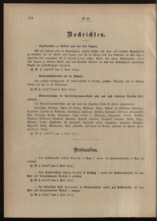 Post- und Telegraphen-Verordnungsblatt für das Verwaltungsgebiet des K.-K. Handelsministeriums 19150412 Seite: 2