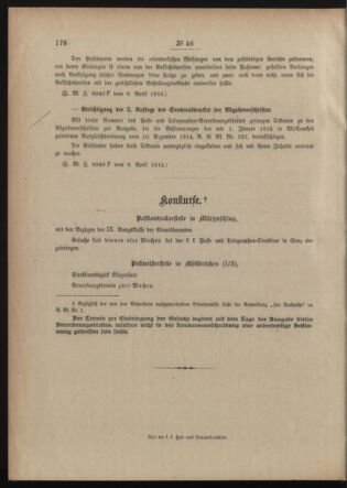 Post- und Telegraphen-Verordnungsblatt für das Verwaltungsgebiet des K.-K. Handelsministeriums 19150413 Seite: 2