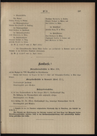 Post- und Telegraphen-Verordnungsblatt für das Verwaltungsgebiet des K.-K. Handelsministeriums 19150422 Seite: 3