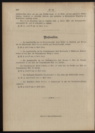 Post- und Telegraphen-Verordnungsblatt für das Verwaltungsgebiet des K.-K. Handelsministeriums 19150423 Seite: 2