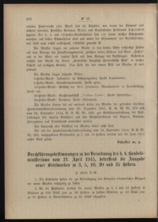 Post- und Telegraphen-Verordnungsblatt für das Verwaltungsgebiet des K.-K. Handelsministeriums 19150426 Seite: 2