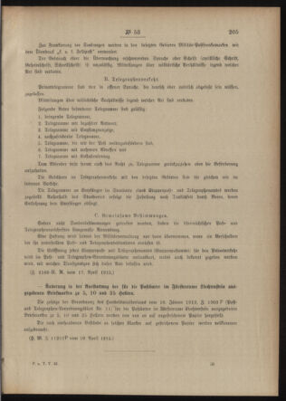 Post- und Telegraphen-Verordnungsblatt für das Verwaltungsgebiet des K.-K. Handelsministeriums 19150426 Seite: 5