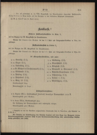 Post- und Telegraphen-Verordnungsblatt für das Verwaltungsgebiet des K.-K. Handelsministeriums 19150428 Seite: 3