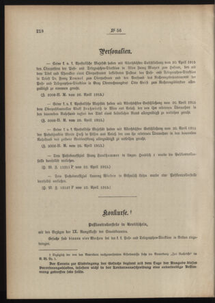 Post- und Telegraphen-Verordnungsblatt für das Verwaltungsgebiet des K.-K. Handelsministeriums 19150429 Seite: 2