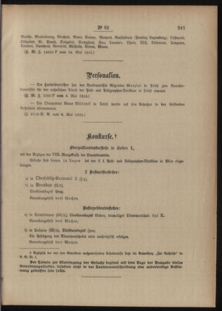 Post- und Telegraphen-Verordnungsblatt für das Verwaltungsgebiet des K.-K. Handelsministeriums 19150517 Seite: 3