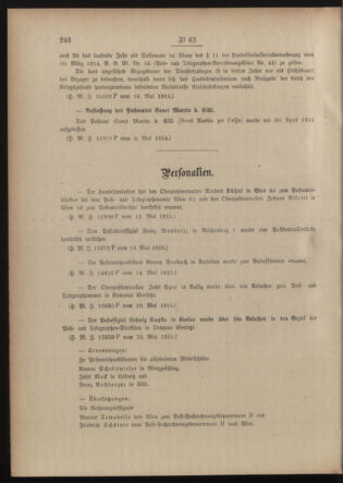 Post- und Telegraphen-Verordnungsblatt für das Verwaltungsgebiet des K.-K. Handelsministeriums 19150520 Seite: 2