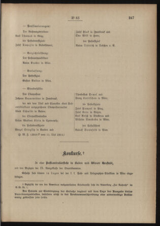 Post- und Telegraphen-Verordnungsblatt für das Verwaltungsgebiet des K.-K. Handelsministeriums 19150520 Seite: 3