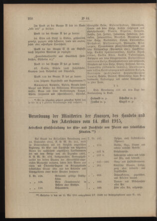 Post- und Telegraphen-Verordnungsblatt für das Verwaltungsgebiet des K.-K. Handelsministeriums 19150522 Seite: 2