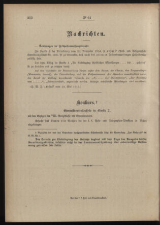 Post- und Telegraphen-Verordnungsblatt für das Verwaltungsgebiet des K.-K. Handelsministeriums 19150522 Seite: 4